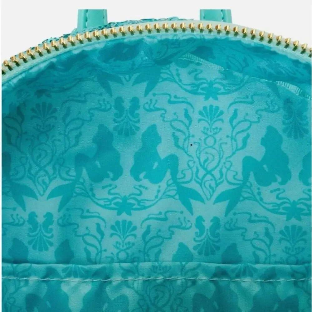 Loungefly Disney The Little Mermaid Sequin Collection Mini Backpack NWT - Picture 3 of 8
